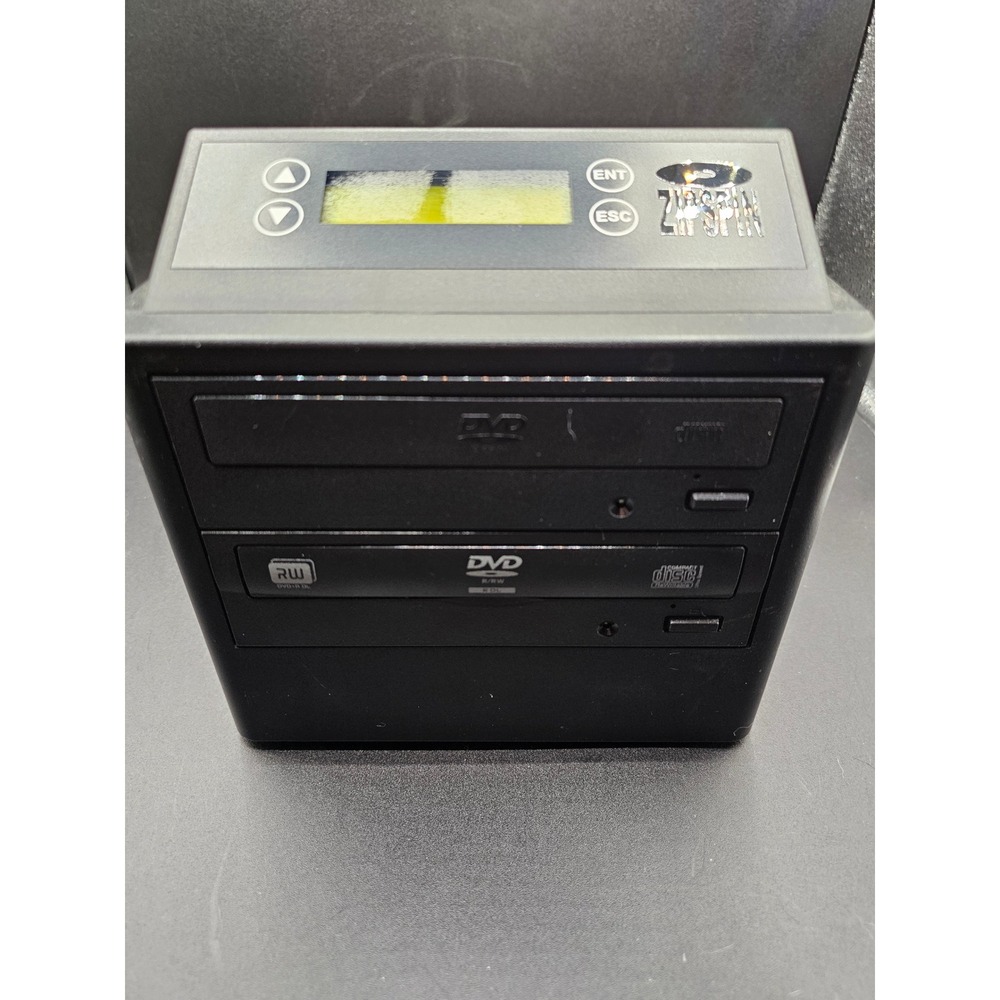 ZipSpin DVD-121-PRO-WM-DC Standalone DVD CD Duplicator Dual Drive Black Parts ww